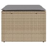 vidaXL Sgabello Giardino con Cuscino Beige 55x55x37 cm in Polyrattan