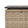 vidaXL Sgabello Giardino con Cuscino Beige 55x55x37 cm in Polyrattan