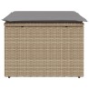 vidaXL Sgabello Giardino con Cuscino Beige 55x55x37 cm in Polyrattan