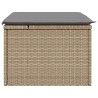 vidaXL Sgabello Giardino con Cuscino Beige 55x55x37 cm in Polyrattan