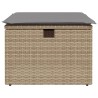 vidaXL Sgabello Giardino con Cuscino Beige 55x55x37 cm in Polyrattan