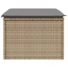 vidaXL Sgabello Giardino con Cuscino Beige 55x55x37 cm in Polyrattan