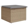 vidaXL Sgabello Giardino con Cuscino Beige 55x55x37 cm in Polyrattan