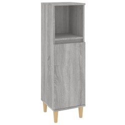    Set Mobili da Bagno 3 pz Grigio Sonoma in Legno ingegnerizzato