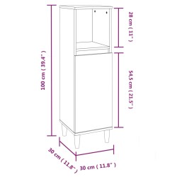    Set Mobili da Bagno 3 pz Grigio Sonoma in Legno ingegnerizzato