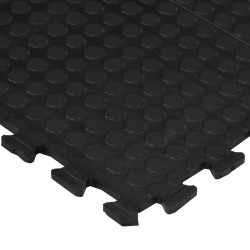 vidaXL Piastrella per Pavimenti in Gomma Nera 12 mm 90x120 cm