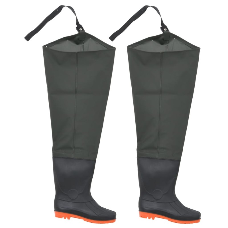 vidaXL Waders Verde Scuro Misura 43