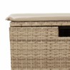 vidaXL Sgabello Giardino con Cuscino Beige 55x55x37 cm in Polyrattan