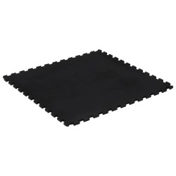 vidaXL Piastrella per Pavimenti in Gomma Nera 12 mm 100x100 cm