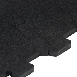 vidaXL Piastrella per Pavimenti in Gomma Nera 12 mm 100x100 cm