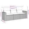 vidaXL Set Divani da Giardino 3 pz con Cuscini Grigio in Polyrattan