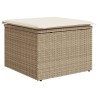 vidaXL Sgabello Giardino con Cuscino Beige 55x55x37 cm in Polyrattan