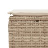 vidaXL Sgabello Giardino con Cuscino Beige 55x55x37 cm in Polyrattan