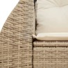 vidaXL Divano da Giardino con Cuscini a 2 Posti Beige in Polyrattan