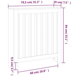 vidaXL Copertura Termosifone Marrone Cera in Legno Massello Pino