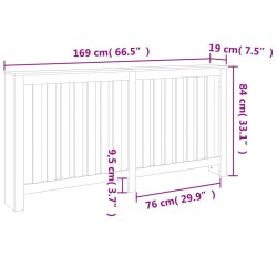 vidaXL Copertura Termosifone Marrone Cera in Legno Massello Pino