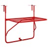 vidaXL Tavolo da Balcone Rosso 60x40 cm in Acciaio