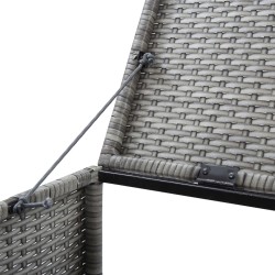 vidaXL Copribidone Quadruplo Spazzatura Antracite 305x78x120 cm Rattan