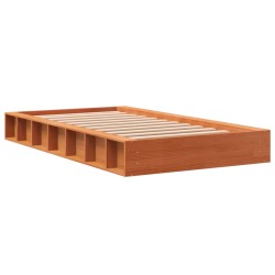 vidaXL Giroletto Marrone Cera 90x200 cm in Legno Massello di Pino