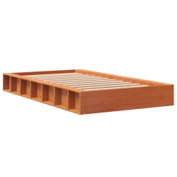 vidaXL Giroletto Marrone Cera 90x200 cm in Legno Massello di Pino