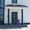    Porta Ingresso Antracite 100x210 cm in Alluminio e PVC