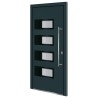    Porta Ingresso Antracite 100x210 cm in Alluminio e PVC