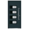    Porta Ingresso Antracite 100x210 cm in Alluminio e PVC