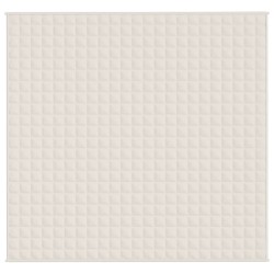 vidaXL Coperta Ponderata Crema Chiaro 220x235 cm 15 kg Tessuto