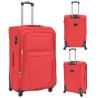 vidaXL Set di Valigie Trolley 3 pz Morbide Rosse