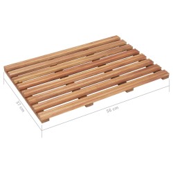 vidaXL Pedane da Bagno 2 pz in Legno Massello d'Acacia 56x37 cm