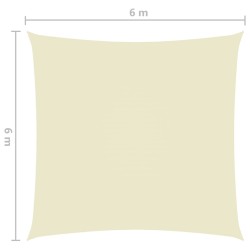 vidaXL Vela Parasole in Tela Oxford Quadrata 6x6 m Crema