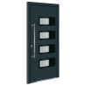   Porta Ingresso Antracite 100x210 cm in Alluminio e PVC