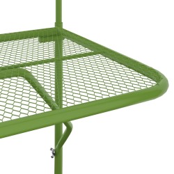 vidaXL Tavolo da Balcone Verde 60x40 cm in Acciaio