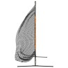 vidaXL Rete da Golf Nera e Arancione 215x107x216 cm in Poliestere