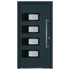   Porta Ingresso Antracite 110x210 cm in Alluminio e PVC