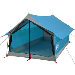 vidaXL Tenda da Campeggio 2 Persone Blu 193x122x96 cm Taffetà 185T