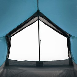 vidaXL Tenda da Campeggio 2 Persone Blu 193x122x96 cm Taffetà 185T