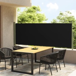 vidaXL Tenda Laterale Retrattile per Patio 117x300 cm Nera