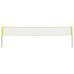 vidaXL Rete da Pallavolo Gialla e Nera 823x244 cm Tessuto PE