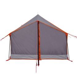 vidaXL Tenda per 2 Persone Grigia Arancione 193x122x96cm Taffetà 185T