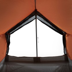 vidaXL Tenda per 2 Persone Grigia Arancione 193x122x96cm Taffetà 185T