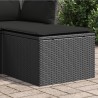 vidaXL Sgabello Giardino con Cuscino Nero 55x55x37 cm in Polyrattan