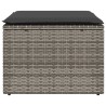 vidaXL Sgabello Giardino con Cuscino Grigio 55x55x37 cm in Polyrattan