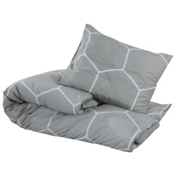 vidaXL Set Copripiumino Grigio 220x240 cm in Cotone