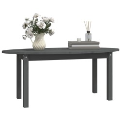   Tavolino da Salotto Grigio 110x55x45 cm Legno Massello di Pino