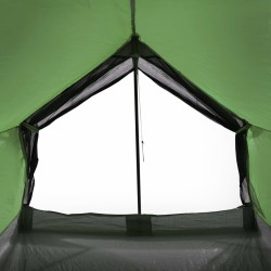 vidaXL Tenda da Campeggio 2 Persone Verde 193x122x96cm Taffetà 185T