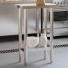 vidaXL Tavolo da Lavoro da Cucina 55x55x85 cm in Acciaio Inossidabile