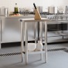 vidaXL Tavolo da Lavoro da Cucina 55x55x85 cm in Acciaio Inossidabile