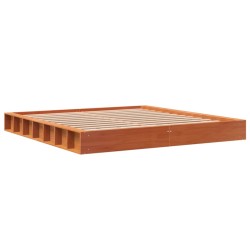 vidaXL Giroletto Marrone Cera 200x200 cm in Legno Massello di Pino