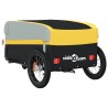 vidaXL Rimorchio da Bici Nero e Giallo 30 kg in Ferro